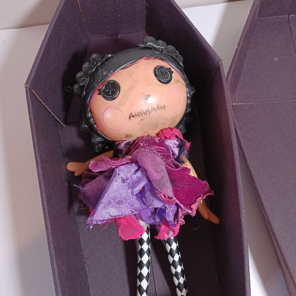 Gothic Doll with Coffin Box  Black and Purple Repaint Lalaloopsy Custom - Picture 2 of 9